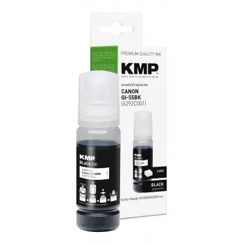 KMP PRINTTECHNIK suderinamas rašalo papildymo buteliukas Canon GI-55BK (6292C001), juodas, 70 ml 1587,0001