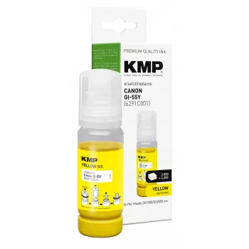 KMP rašalo papildymo buteliukas Canon GI-55Y geltonas 70 ml 1587,5009