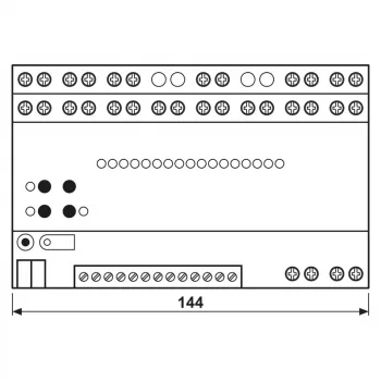 JUNG 2590M1SR KNX Multistation Universal, DIN bėgelis, 8 TE