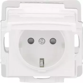 BUSCH-JAEGER SCHUKO lizdo įdėklas 16A 250V įleidžiamas Alpinės baltos spalvos 2CKA002013A5446
