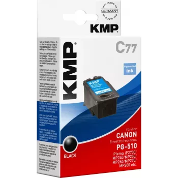 KMP C77 juoda suderinama rašalo kasetė 9 ml, skirta Canon PIXMA MP230 MP237 MP252 MP258 MP270 MP282 MP499 MX350 MX360 MX410 MX420 1511.4001