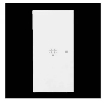 Busch-Jaeger future® linear dvigubas jungiklio dangtelis su šviesos simboliu, kairėje, Studio White 2CKA006220A0949