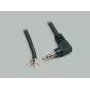 BKL Electronic 1101054 3,5 mm stereo jack kištukas, 3 polių, litavimo jungtis, metalinis korpusas