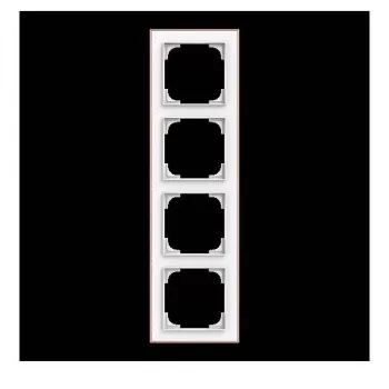 Busch-Jaeger future linear 4 vietų rėmelis su dekoratyviniu žiedu, Studio White matinis 2CKA001754A4920