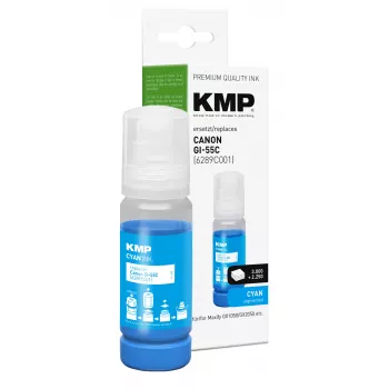 KMP rašalo papildymo buteliukas žydras 70 ml, skirtas Canon GI-55C (6289C001) 1587,5003