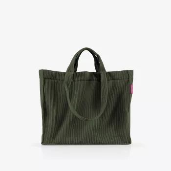 reisenthel Softshopper cord dark matcha GR5057 rankinė kuprinė per petį, poliesteris, 28 l