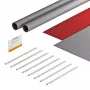 OBO Bettermann FSB-K32 tvirtinimo juosta fotovoltinėms sistemoms 550x380 mm pilka/raudona 7203150