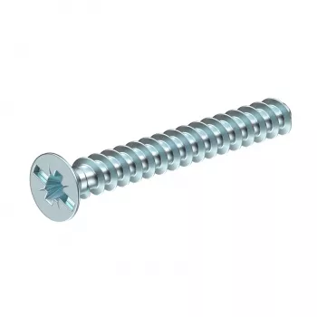 OBO Bettermann 2003271 prietaiso varžtas M4 x 10 mm Pozidriv PZ1 su plokščia galvute, cinkuotas plienas, 50 vienetų