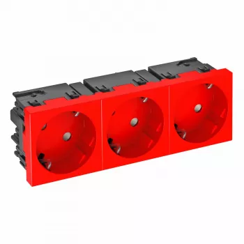 OBO BETTERMANN Connect 45 STD-D3SC SRO3 3 vietų Schuko lizdas, 33° kampu, juodas 6120509