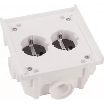 ABL Sursum 1632602 SCHUKO lizdų blokas, 4 vietų, 16A, IP44, juodas