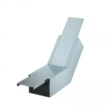 OBO Bettermann 45° kylimo alkūnė PLM kabelių loviui 80x100 mm, karštai cinkuotas plienas 7218114