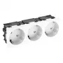 OBO BETTERMANN Connect 45 STD-D3SC RW3 3 vietų Schuko lizdas 33° Pure White 6120503