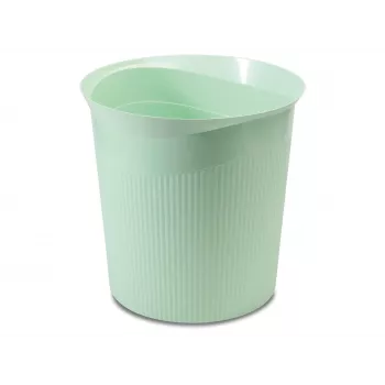 HAN Re-LOOP 13L apvali šiukšliadėžė, pastelinė žalia, 100% PIR perdirbtas plastikas, tekstūruota 18148-805