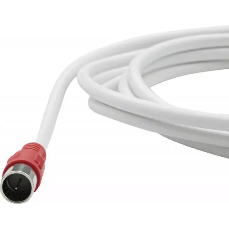 Maxtrack SAT sujungimo kabelis F-plug į F-plug 3 m baltas (FQMS3,0L)