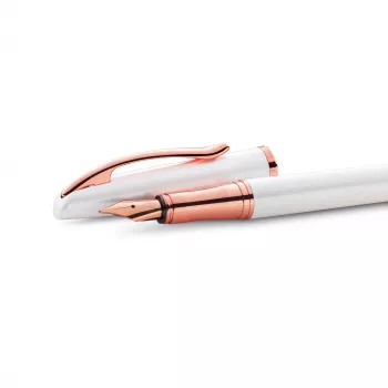Pelikan Jazz Noble Elegance White rašymo rinkinys (plunksnakotis ir tušinukas, vidutinis plunksnos dydis) 400197471