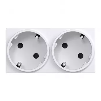 HAGER GS20229016 SCHUKO lizdas, 2 vietų, 33°, traffic white