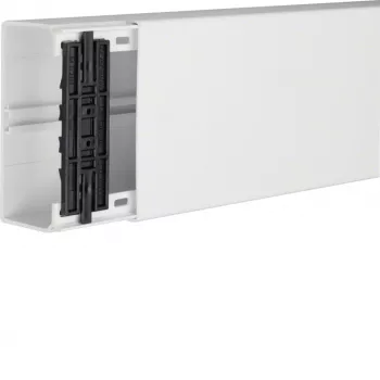 HAGER TEH FB6013009016 kabelių kanalų sistema su įrenginių / pertvarų montavimo galimybe, PVC, grynai balta, 60x130x2000 mm