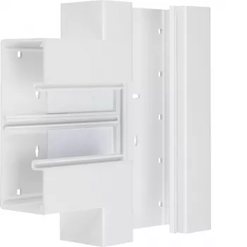 Hager BR6517089016 T formos jungtis, traffic white, 170x65 mm kanalui