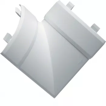 Hager EK4004059016 plokščiasis kampas 40x40mm PVC kanalui, eismo baltos spalvos RAL 9016