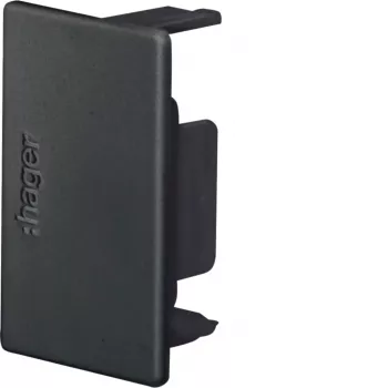 Hager LF3004569011 galinė dangtelis LF 30x45mm instaliacinei kanalizacijai, grafito juodas