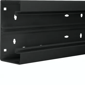 Hager BR6513019011 kabelių kanalo pagrindas 2000 mm x 130 mm juodas
