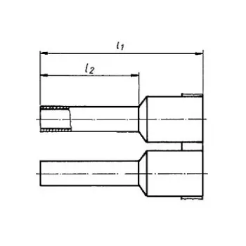 Klauke izoliuota gnybtų įvorė 1,5 mm², įvorės ilgis 8 mm, juoda, 100 vnt. (ST9728)