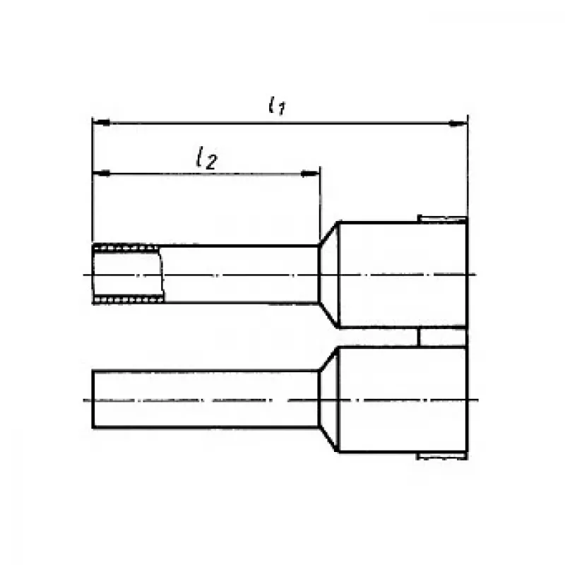 Klauke izoliuota gnybtų įvorė 1,5 mm², įvorės ilgis 8 mm, juoda, 100 vnt. (ST9728)