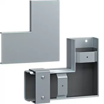 Hager FWK-Plus plokščiasis kampas 60x100 mm, karštai cinkuotas plienas, skirtas priešgaisrinėms kabelių lovelėms FWKP601005VERZ