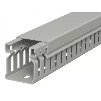 OBO Bettermann LK4 30025 prailgintas kabelių kanalas su plyšiais, 30x25 mm, 2 m, pilkas 6178005