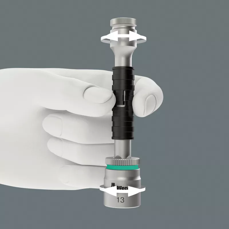 Wera 8100 SA 13 Zyklop Speed reketas 1/4 inch pavara, 152 mm, chromo vanadžio plienas 05004022001