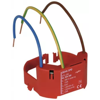 DEHN STC 230 3 tipo viršįtampių apsaugos įtaisas, 230 V, gnybtų jungtis, raudonas 924350