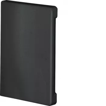 Hager BR6510069011 galinė detalė, nupjautų kraštų uždengimui, be halogenų, grafito juoda (RAL 9011), 65x100 mm kanalams