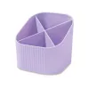 HAN X-LOOP rašiklių laikiklis, pastelinės violetinės spalvos, plastikinis, 4 skyriai, 11,1 x 11,1 x 10,5 cm (17238-887D)