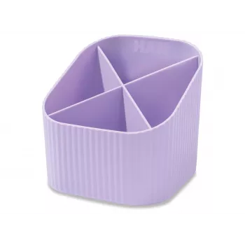 HAN X-LOOP rašiklių laikiklis, pastelinės violetinės spalvos, plastikinis, 4 skyriai, 11,1 x 11,1 x 10,5 cm (17238-887D)