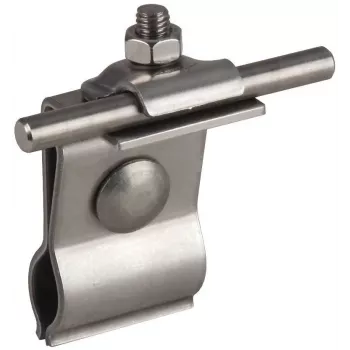 DEHN Stogo laido laikiklis metaliniams stogams, nerūdijantis plienas, 8 mm apvaliam laidininkui, užspaudžiamasis, 223010
