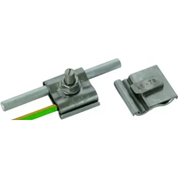 DEHN Universalus įžeminimo spaustukas M8 apvaliems 8-10 mm ir 4-50 mm² laidininkams, nerūdijantis plienas (540250)