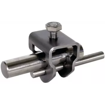 DEHN TE jungiamoji spaustukas NIRO apvaliam strypui Ø20 mm ir apvaliai vielai Ø10 mm, nerūdijantis plienas V2A (630129)