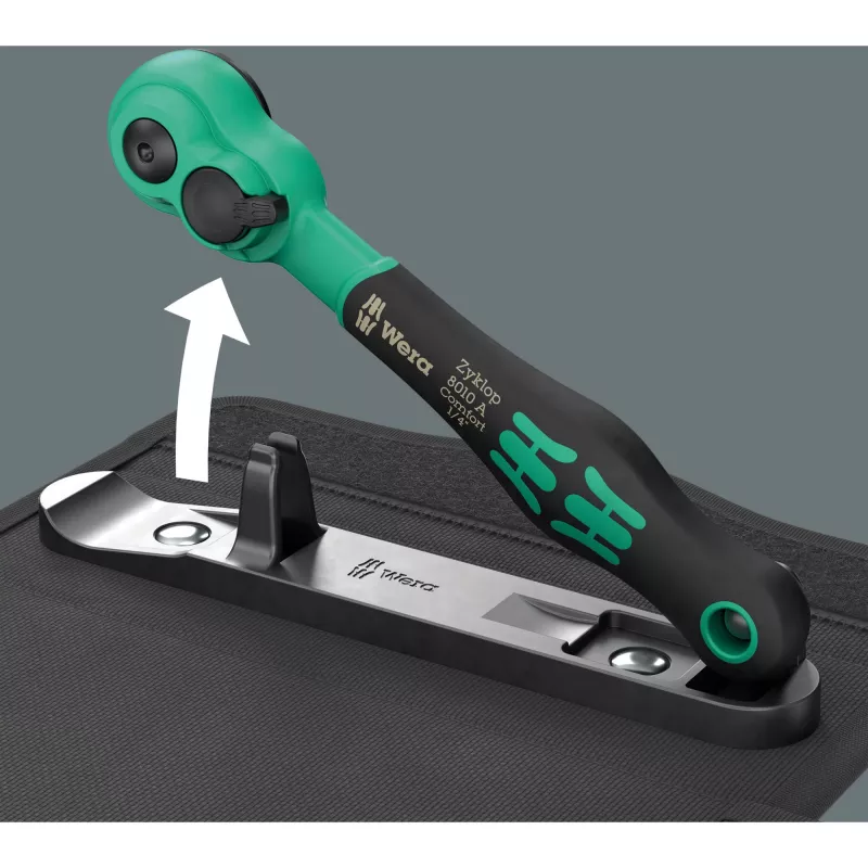 Wera 8100 SA 15 Zyklop reketas 1/4 inch su pasukama galvute ir Kraftform rankena 05005542001