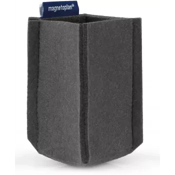 magnetoplan magnetoTray mažas rašiklių laikiklis, pilkos spalvos veltinis, 100% perdirbtas PET, magnetinis 1227601