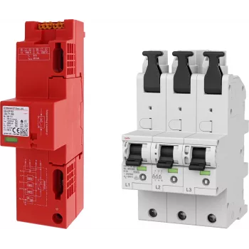 DEHN SET 3 DSH ZP B2 LSG TT + 1x DSHU 909657 žaibo srovės ir viršįtampių ribotuvų rinkinys