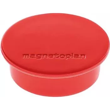 Magnetoplan Discofix apvalus magnetas raudonos spalvos su kietu ferito branduoliu, laikymo jėga 2,2 kg 1662006