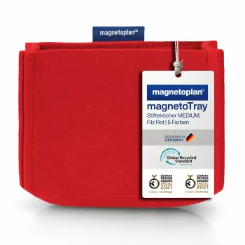 magnetoplan magnetoTray big 1227706 raudonas rašiklių laikiklis