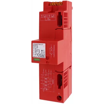 DEHN DSH ZP B2 LSG TT 255 1+2 tipo kombinuotasis viršįtampių ribotuvas, 4 polių, 255V, 909731