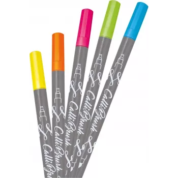 ONLINE USV 5 Calli.Brush Double Neon Brush-Pens rinkinys, skirtingų spalvų (19078)