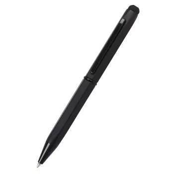ONLINE SCHREIBGERÄTE Hexagon Stylus tušinukas, juodas korpusas, mėlynas rašalas, talpusis stilius, sukimosi mechanizmas, vidutinė linija 21035/3D
