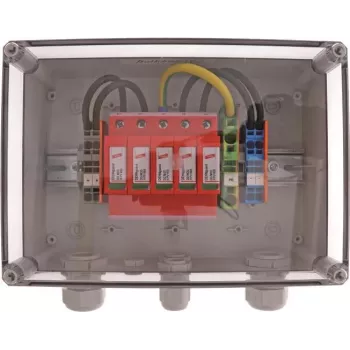 DEHN DCU 2 YPV 1100 2M 1S 2 tipo viršįtampių apsaugos įtaisas fotovoltinėms sistemoms, 2 MPPT, 1 stringas vienam MPPT, 1100 V DC, IP65 korpusas 900921