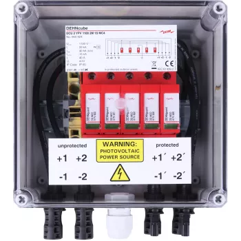DEHN Generator Connection Box Type 2 IP65 2 MPPT 1 String per MPPT iki 1100 V DC (900924)