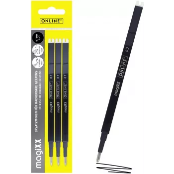 ONLINE magiXX gelinis tušinuko šerdis juodas 0,7 mm, 3 vnt. pakelis 40161/3