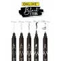 ONLINE Black Lettering Acrylic Pen Set, juodas, 5 vnt. 19114
