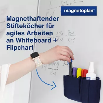 magnetoplan Stiftehalter magnetoTray small 1227614 mėlynas rašiklių laikiklis